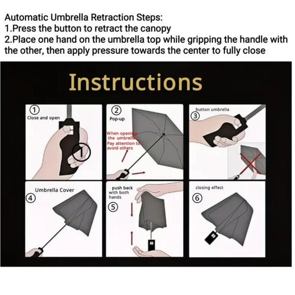 🆕️☔️🦋 BLUE BUTTERFLY BURST COMPACT UMBRELLA🦋☔️ - Picture 8 of 8